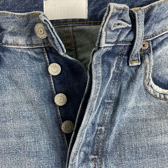 Boyish By HER The Billy Button Fly Rigid Cotton Jeans in Freaks Wash Size 23 - Picture 7 of 8